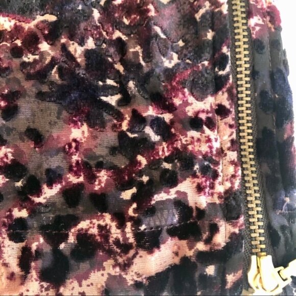 Club Monaco Top Pink Black Burnout Velvet Cheetah Print Sheer Mesh size Small - Picture 13 of 16